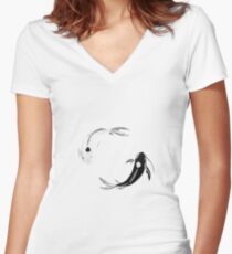 Yin Yang Koi - Avatar Shirt mit V-Ausschnitt