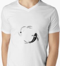 Yin Yang Koi - Avatar T-Shirt mit V-Ausschnitt