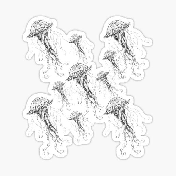 Jelly Fish - Sea Water - Ocean Creatures - White Sticker