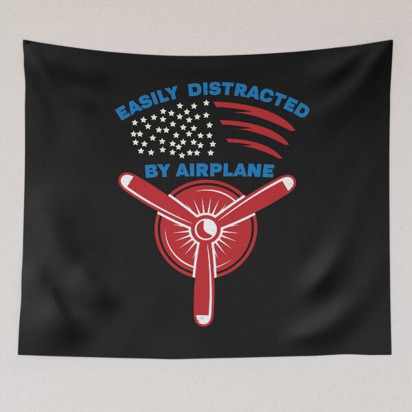 Item preview, Easily Distracted By Airplanes classic t-shirt designed and sold by Artezia.