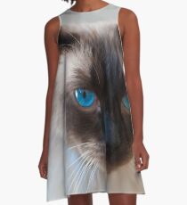 0807 Old Blue Eyes A-Line Dress