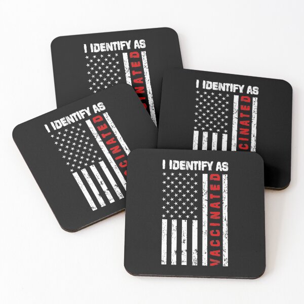 Item preview,  Identify As Vaccinated Patriotic American Flag 4th of July designed and sold by pannolinno.
