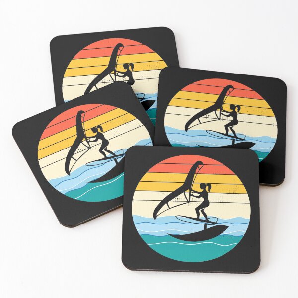 Item preview, Wing Foiling Surfing Vintage Retro Sunset designed and sold by CuteDesigns1.