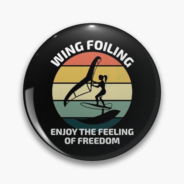 Item preview, Wing Foiling Surfing Vintage Retro Sunset designed and sold by CuteDesigns1.
