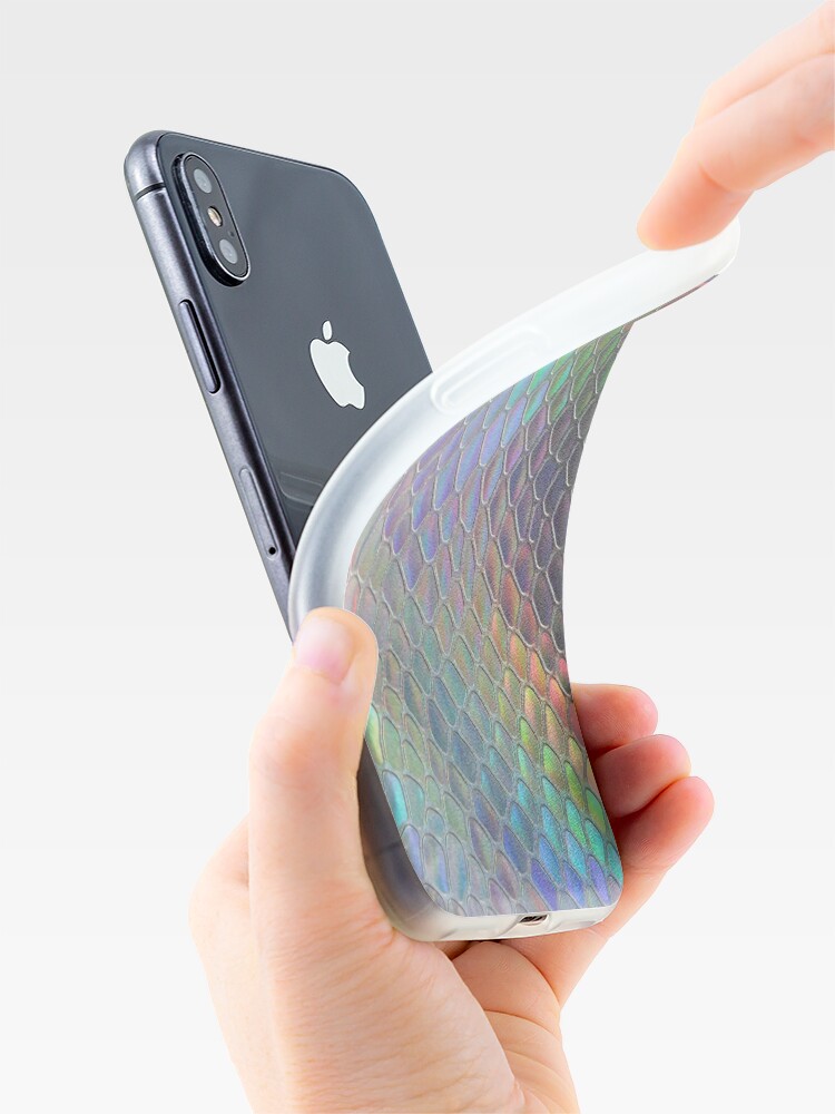 Coque iPhone ''Croc holographique' : autre vue