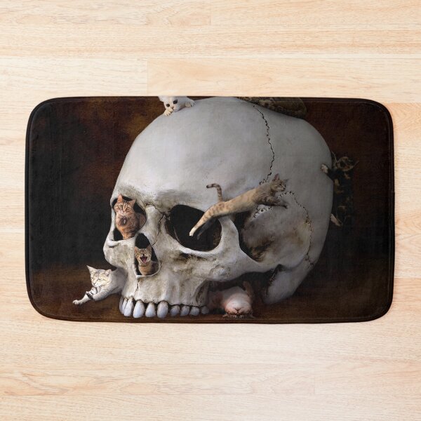 Item preview, Skull and Cats - Digital Collage designed and sold by DoggoTankDesign.