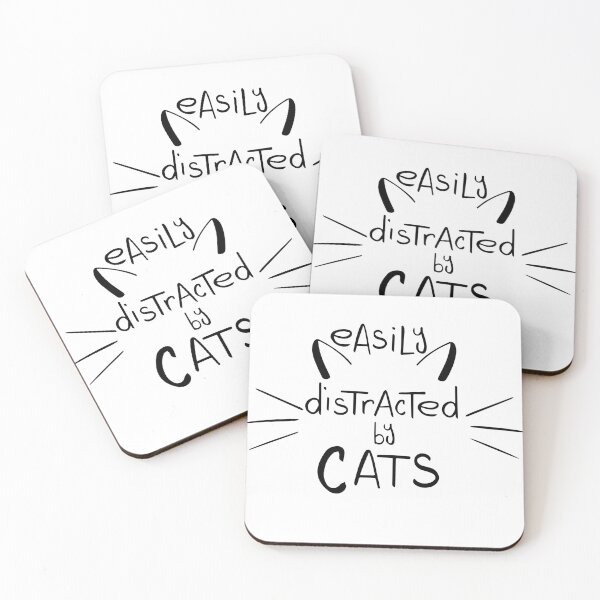 Item preview, easily distracted by cats stickers designed and sold by Artezia.