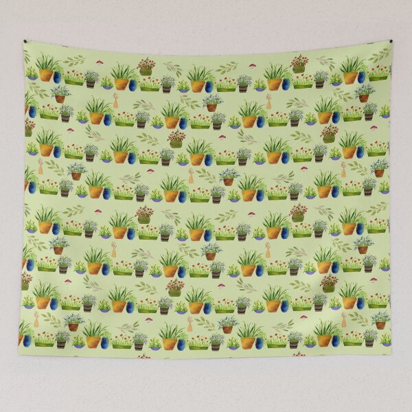 Item preview, Potted Plant Garden Pattern designed and sold by Jyn Branik.