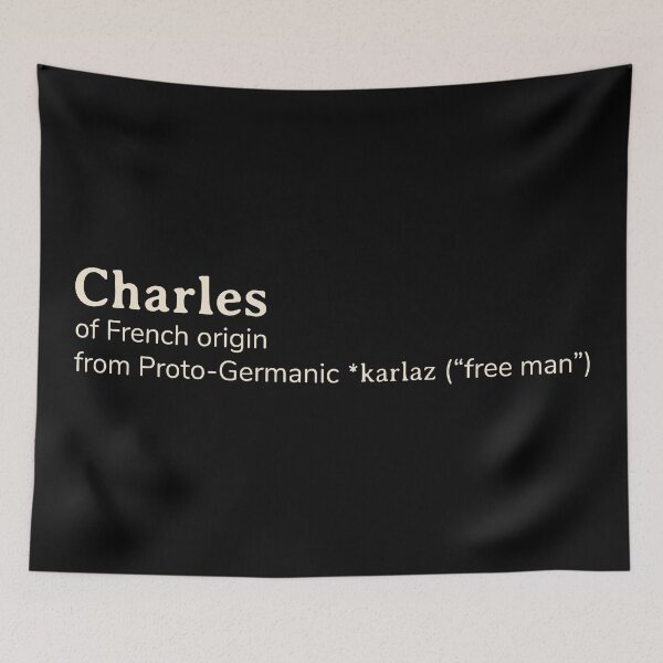 Item preview, Charles name etymology designed and sold by YourNameStory.