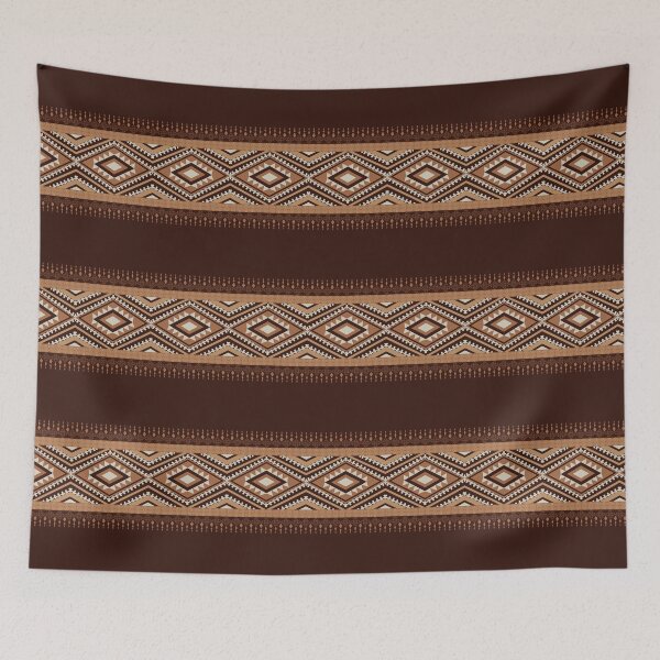 Item preview, Geometric ethnic pattern oriental in brown  designed and sold by Patcha555.