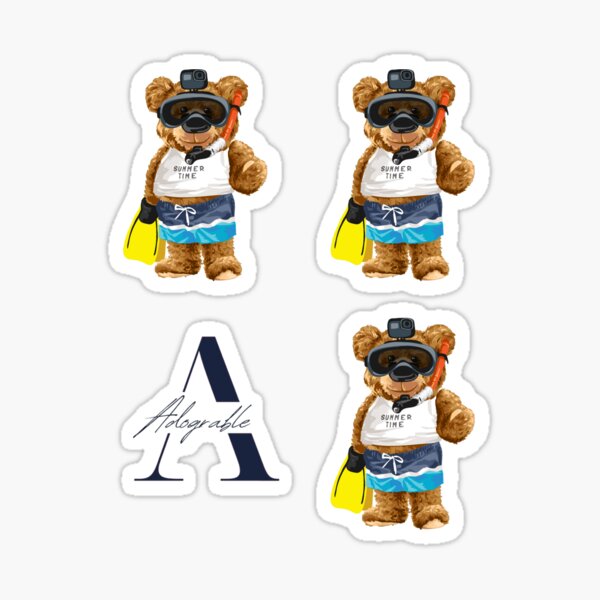 Item preview, Cute Snorkeling Bear - Adograble Scuba Diving designed and sold by Adograble.