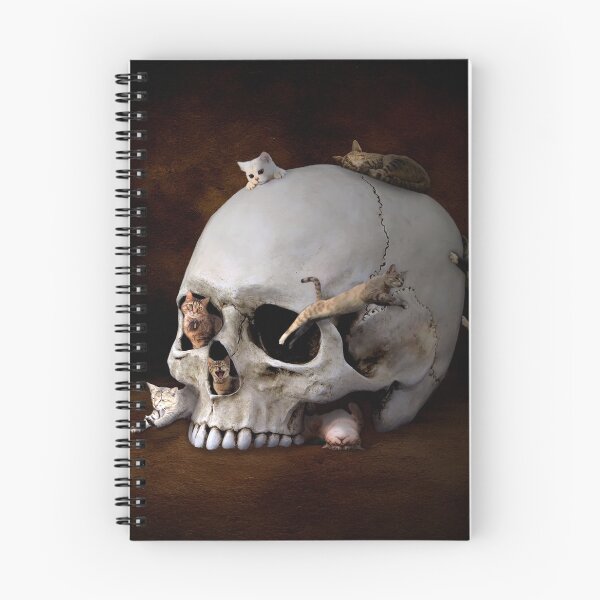 Item preview, Skull and Cats - Digital Collage designed and sold by DoggoTankDesign.
