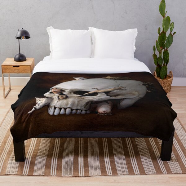 Item preview, Skull and Cats - Digital Collage designed and sold by DoggoTankDesign.