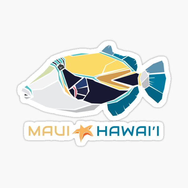 Maui Hawaii -  humuhumunukunukuapuaa coral reef Sticker
