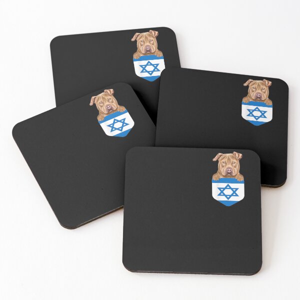 Item preview, Israel Flag Usa Staffordshire Terrier Dog In Pocket Gift  designed and sold by caral8.