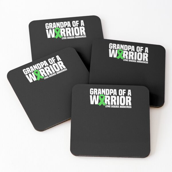 Item preview, Mens Grandpa Of A Warrior Green Ribbon Lyme Disease Awareness Gift  designed and sold by caral8.