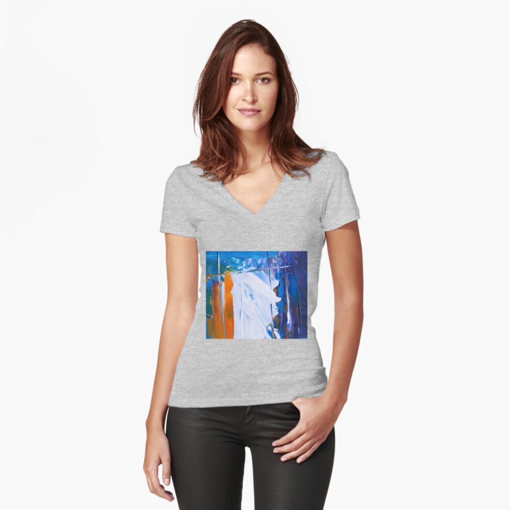 Item preview, Fitted V-Neck T-Shirt designed and sold by Claudiocmb.