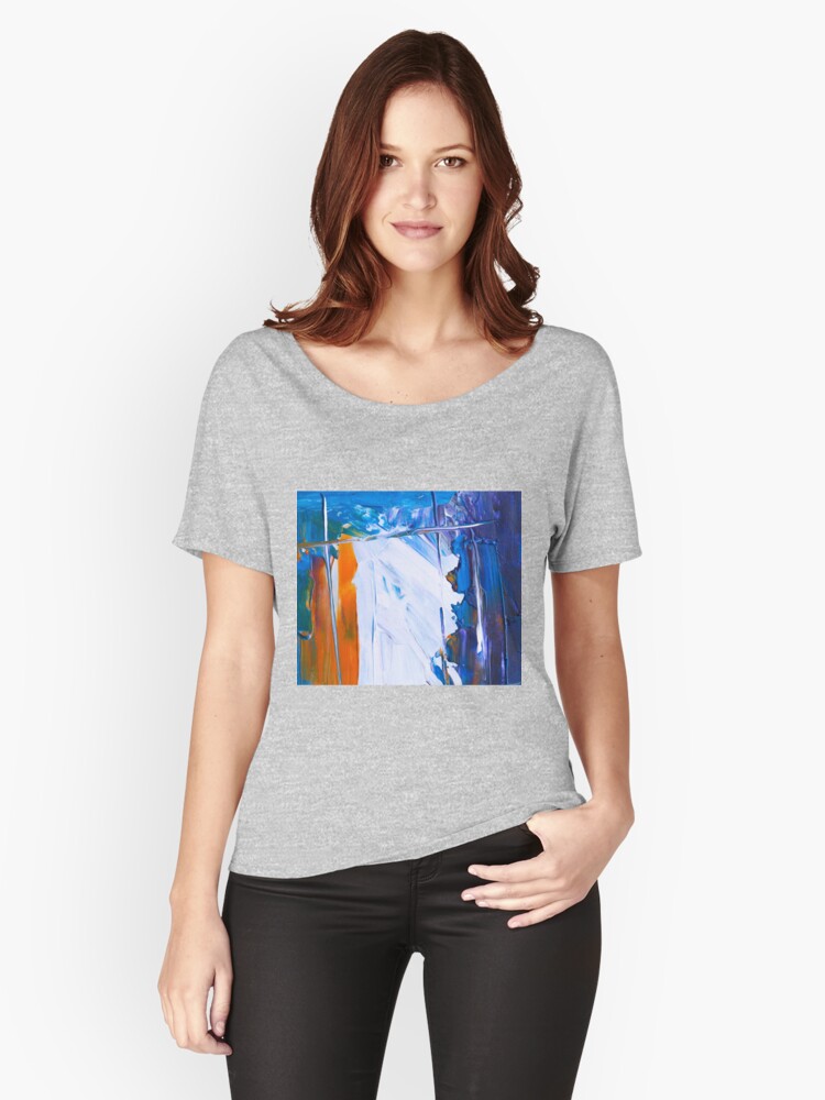 Thumbnail 1 of 3, Relaxed Fit T-Shirt, Abstract Painting with White Tendency designed and sold by Claudiocmb.