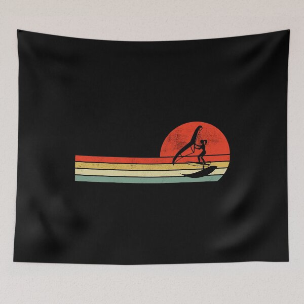 Item preview, Wing Foiling Surfing Vintage Retro Sunset designed and sold by CuteDesigns1.