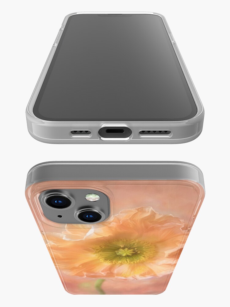 Alternate view of Peach Poppy iPhone Case