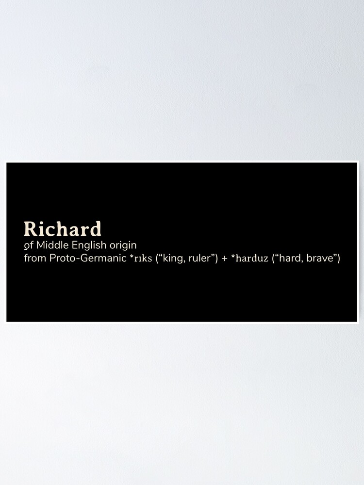 richard-name-etymology-poster-for-sale-by-yournamestory-redbubble