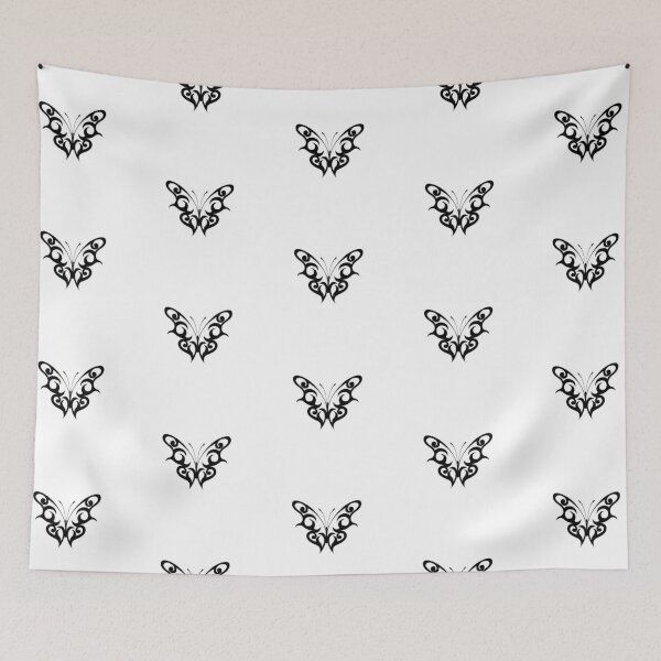 Item preview, Tribal black and white butterfly designed and sold by Aura __Print.