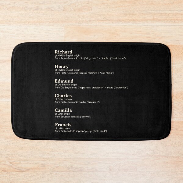 Item preview, The Secret History Camilla Richard Henry Edmund Francis Charles names etymology designed and sold by YourNameStory.