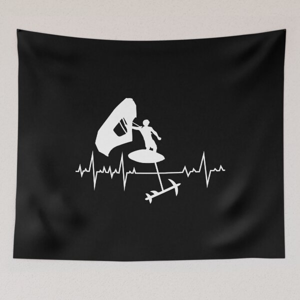 Item preview, Wing Foiling Surfing Heartbeat Funny designed and sold by CuteDesigns1.