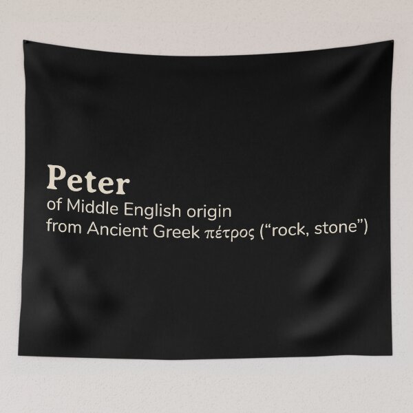 Item preview, Peter name etymology designed and sold by YourNameStory.