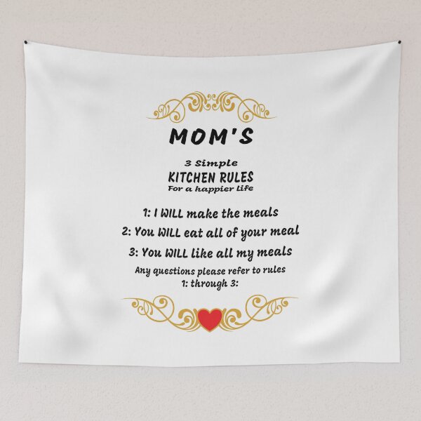 Item preview, MOM’S 3 SIMPLE KITCHEN RULES designed and sold by TJays.