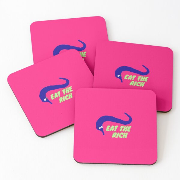 Item preview, Eat the rich worm on a string blue designed and sold by HR-the-Chemist.