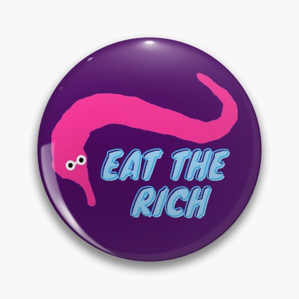 Item preview, Eat the rich worm on a string pink designed and sold by HR-the-Chemist.