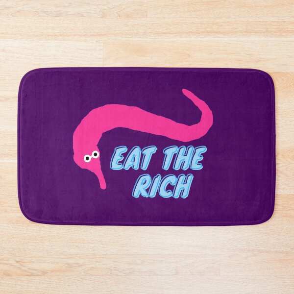 Item preview, Eat the rich worm on a string pink designed and sold by HR-the-Chemist.