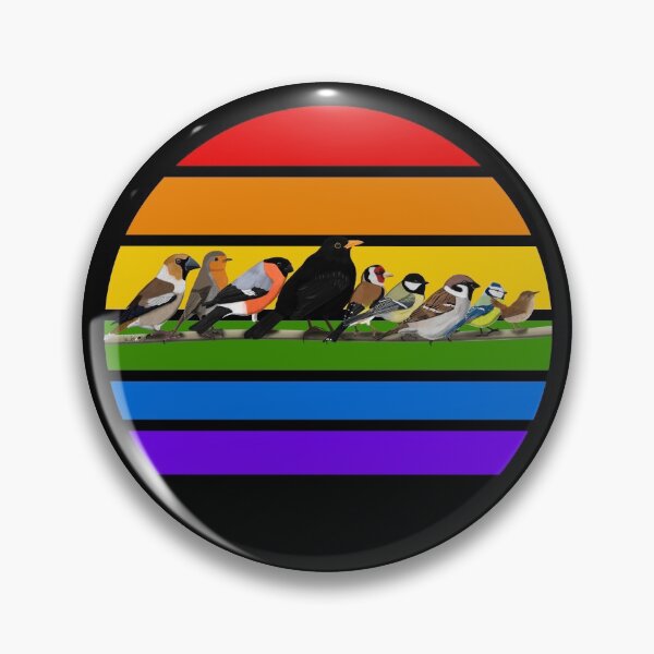 Item preview, Backyard Birds Rainbow Bird Birdlover Birdwatcher Diversity Pride designed and sold by jz-birds.