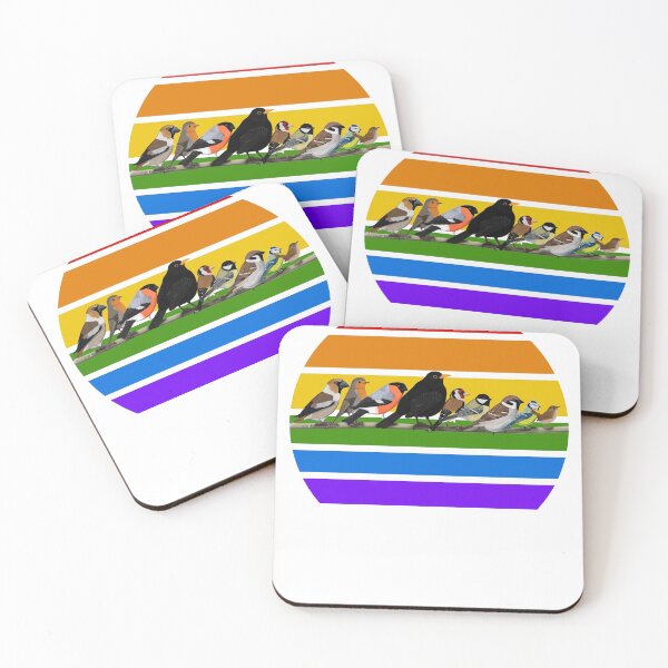 Item preview, Backyard Birds Rainbow Bird Birdlover Birdwatcher Diversity Pride designed and sold by jz-birds.