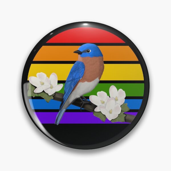 Item preview, Eastern Bluebird Rainbow Bird Birdlover Birdwatcher Diversity Pride designed and sold by jz-birds.