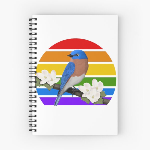Item preview, Eastern Bluebird Rainbow Bird Birdlover Birdwatcher Diversity Pride designed and sold by jz-birds.