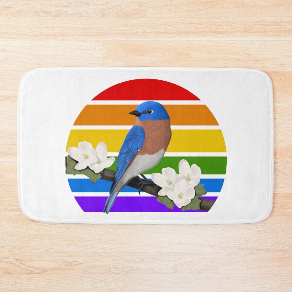 Item preview, Eastern Bluebird Rainbow Bird Birdlover Birdwatcher Diversity Pride designed and sold by jz-birds.