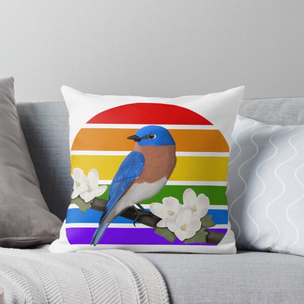Item preview, Eastern Bluebird Rainbow Bird Birdlover Birdwatcher Diversity Pride designed and sold by jz-birds.