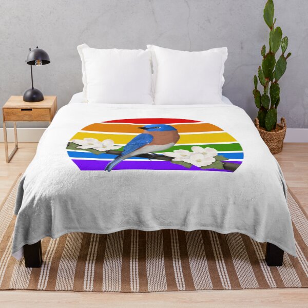 Item preview, Eastern Bluebird Rainbow Bird Birdlover Birdwatcher Diversity Pride designed and sold by jz-birds.