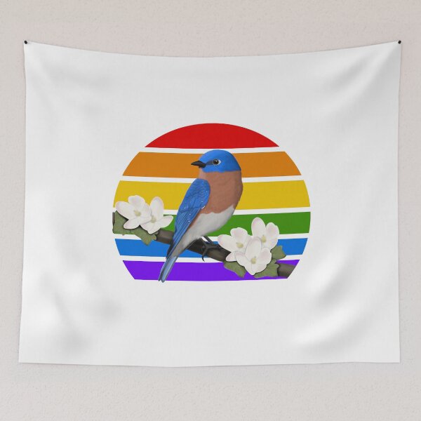 Item preview, Eastern Bluebird Rainbow Bird Birdlover Birdwatcher Diversity Pride designed and sold by jz-birds.