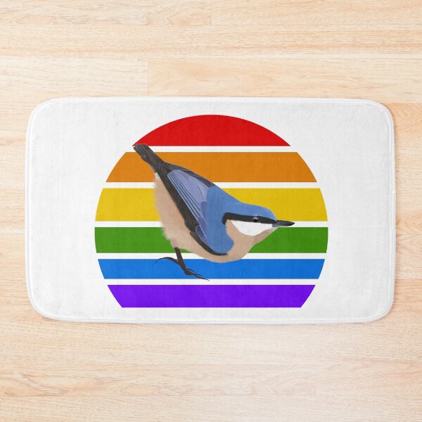 Item preview, Nuthatch Rainbow Bird Birdlover Birdwatcher Diversity Pride designed and sold by jz-birds.