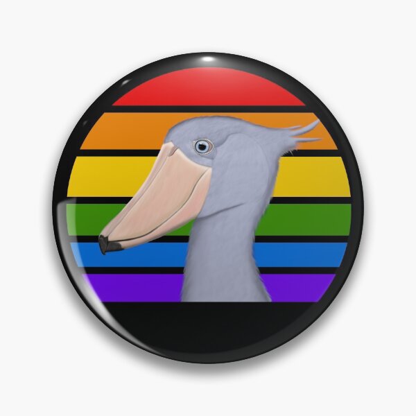 Item preview, Shoebill Rainbow Bird Birdlover Birdwatcher Diversity Pride designed and sold by jz-birds.