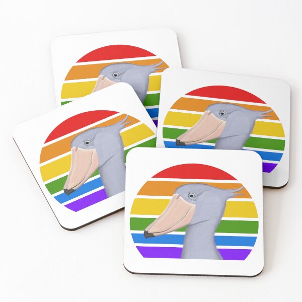 Item preview, Shoebill Rainbow Bird Birdlover Birdwatcher Diversity Pride designed and sold by jz-birds.