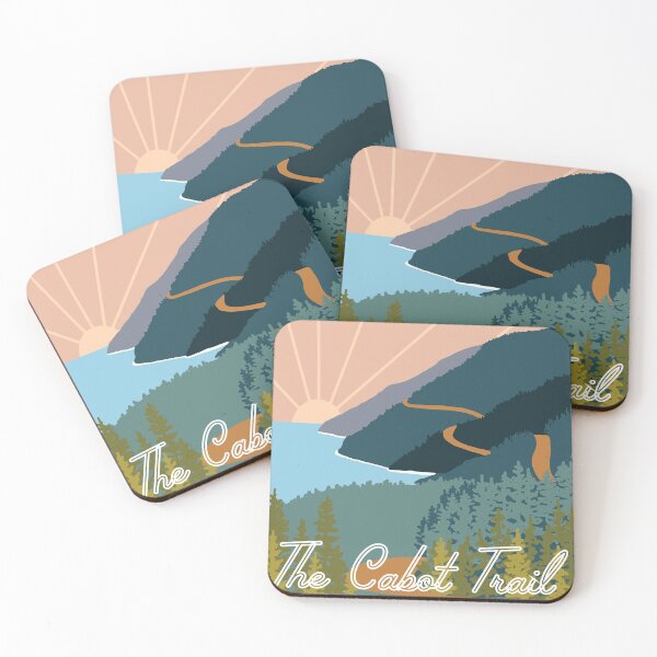 Retro Cabot Trail Coasters (Set of 4)