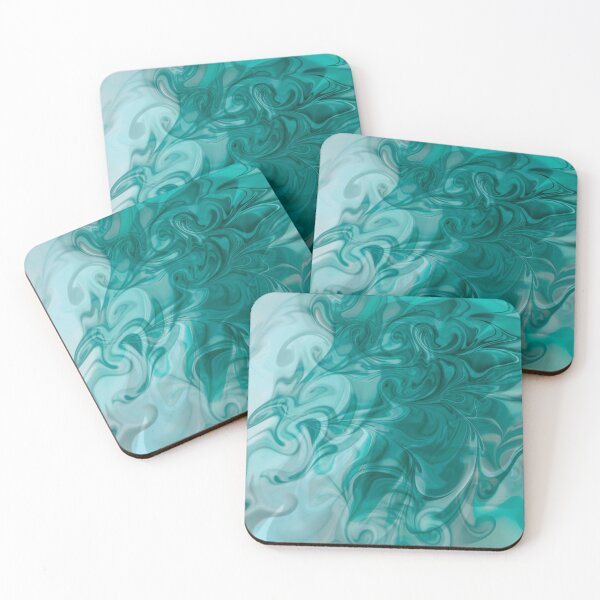 Item preview, Marble abstract in turquoise green digital pattern  designed and sold by Bonheurem.