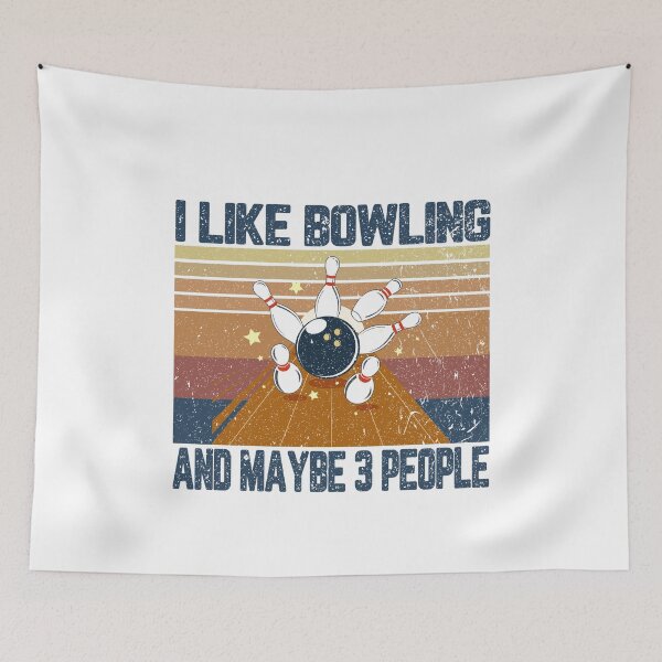 Item preview, I like bowling and maybe 3 people designed and sold by ElsieUnderwood.