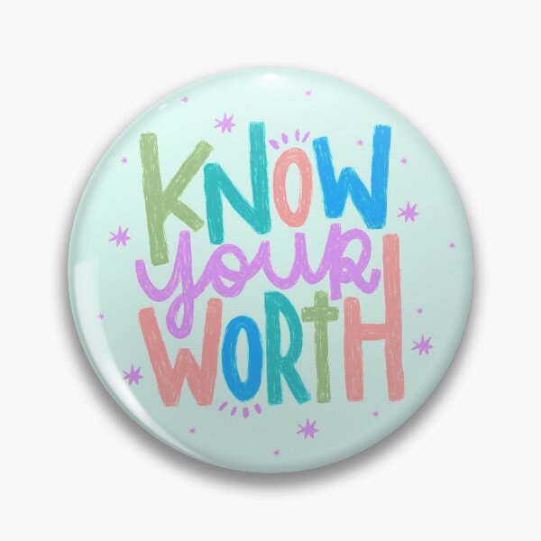 Item preview, Know Your Worth - Motivational Mental Health Quote designed and sold by kendyl-reed.