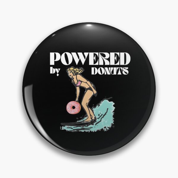 Item preview, Surfing Powered by Donut. Funny Dessert Lover and Surfer Illustration designed and sold by KaylaStudio.