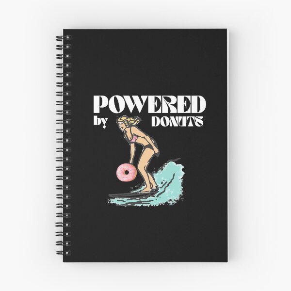 Item preview, Surfing Powered by Donut. Funny Dessert Lover and Surfer Illustration designed and sold by KaylaStudio.